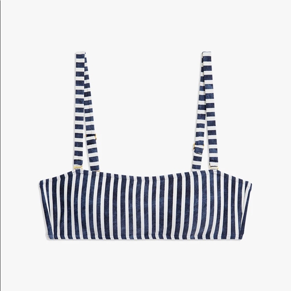 NAVY STRIPES Rosy Tie Back Bikini Swim Top
